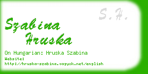 szabina hruska business card